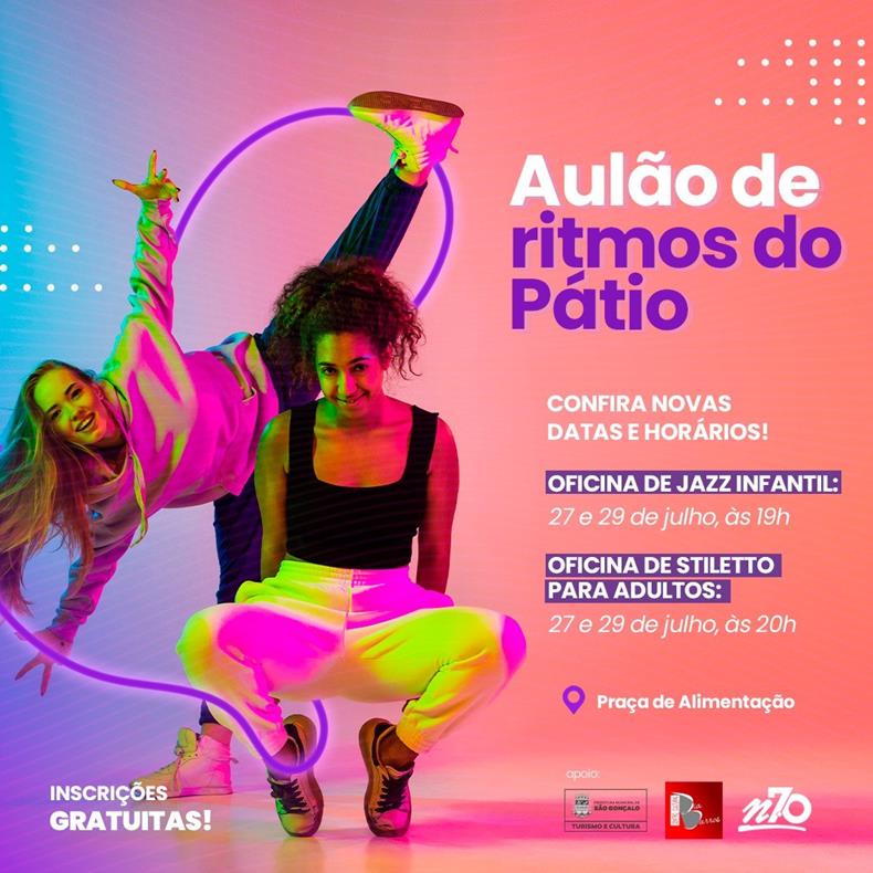 Pátio Alcântara promove aulas gratuitas de diferentes estilos de dança 